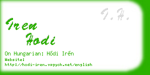 iren hodi business card