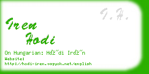 iren hodi business card